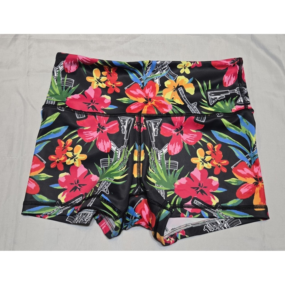 Combat Iron Training Performance Training Shorts Womens Medium Floral Tropical